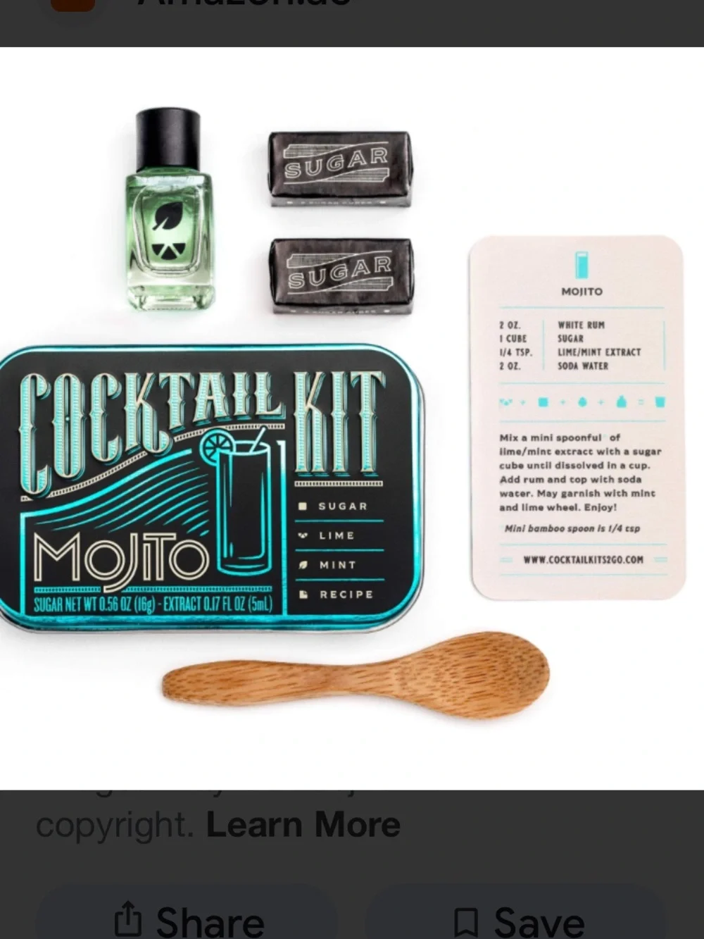 Mint Julep Cocktail Kit Tin - New Sealed Package!